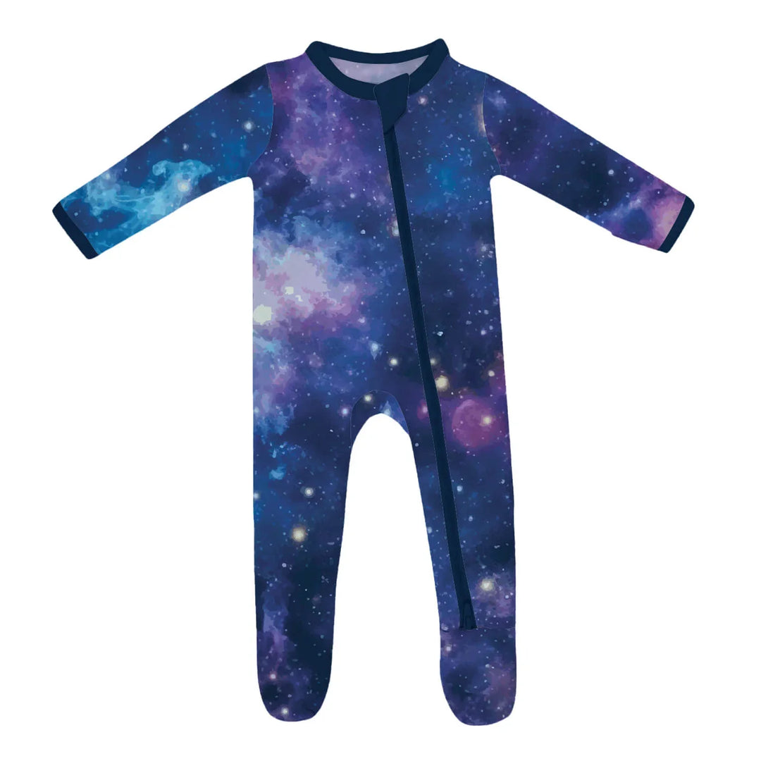 Nebula Zippered Footie Romper , Nebula Zippered Footie Romper - Newborn
