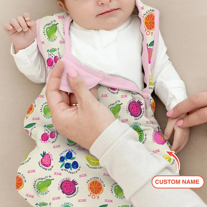 Fruit Of The Spirit Custom Name Sleep Bag - Zumbamboo
