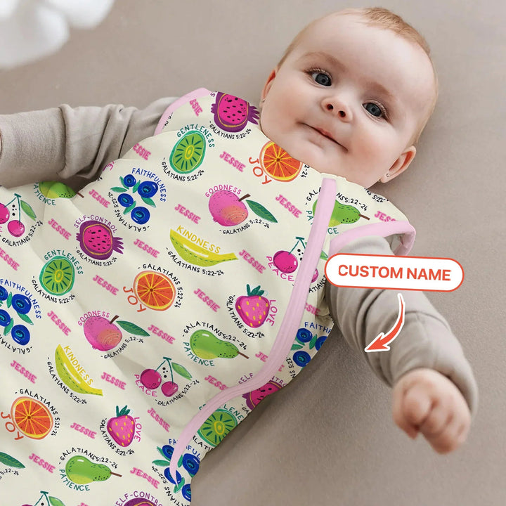 Fruit Of The Spirit Custom Name Sleep Bag - Zumbamboo