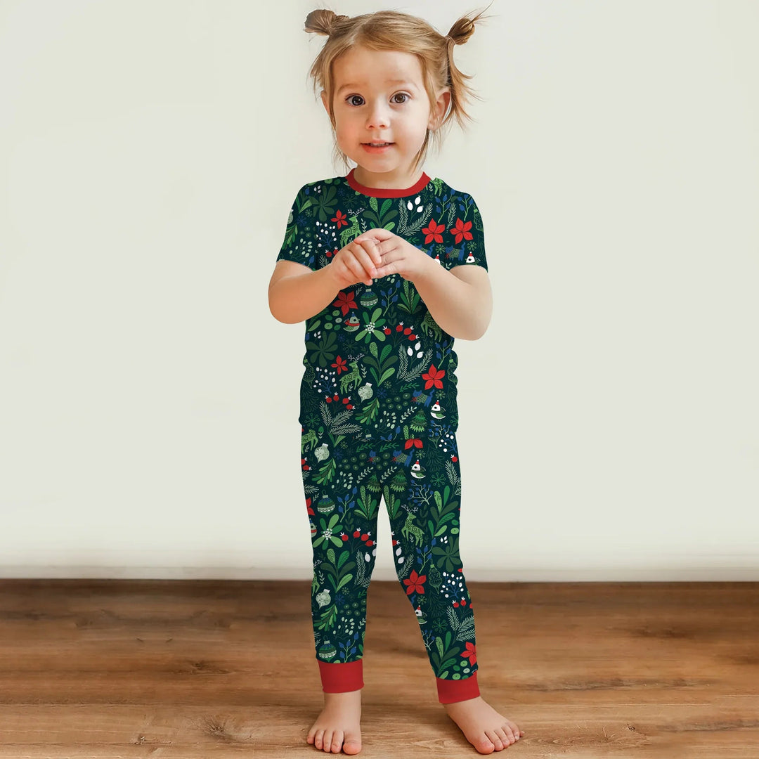 Garden of Joy Two Piece Short Sleeve Pajama Set - Zumbamboo