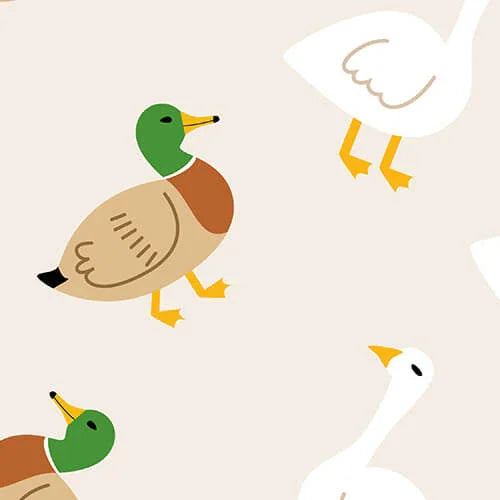 Geese and Ducks Shorty Zippered Romper , Geese and Ducks Shorty Zippered Romper - 0-3M