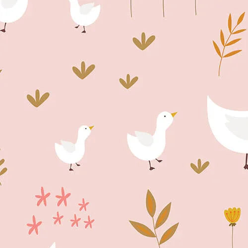 Geese and Flowers Shorty Zippered Romper , Geese and Flowers Shorty Zippered Romper - 0-3M