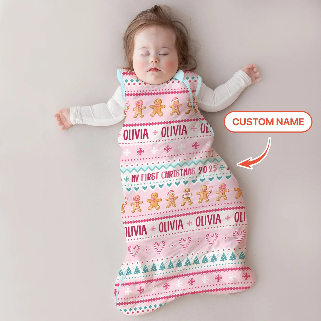 Gingerbread the Pink Custom Name Sleep Bag - Zumbamboo