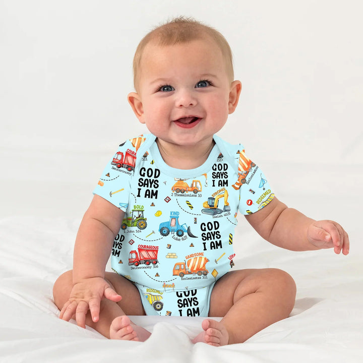 God Says I Am Boy BodySuit - Zumbamboo