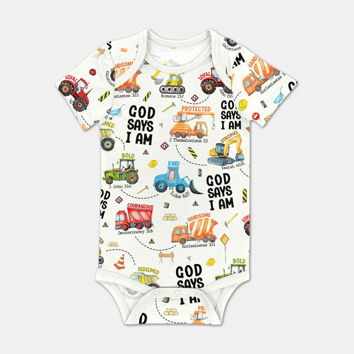 God Says I Am Boy BodySuit - Zumbamboo