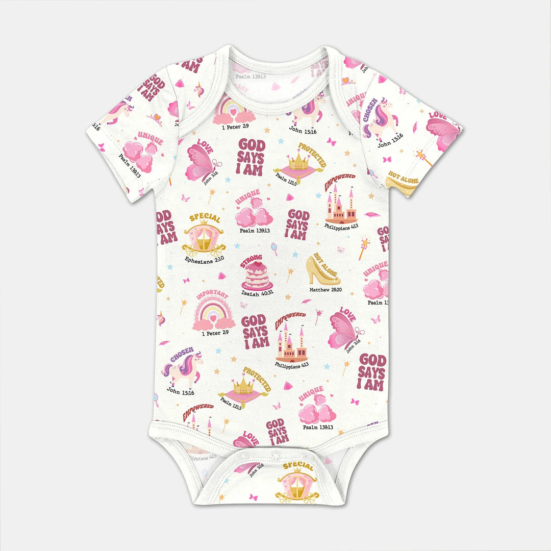 God Says I Am Girl BodySuit - Zumbamboo