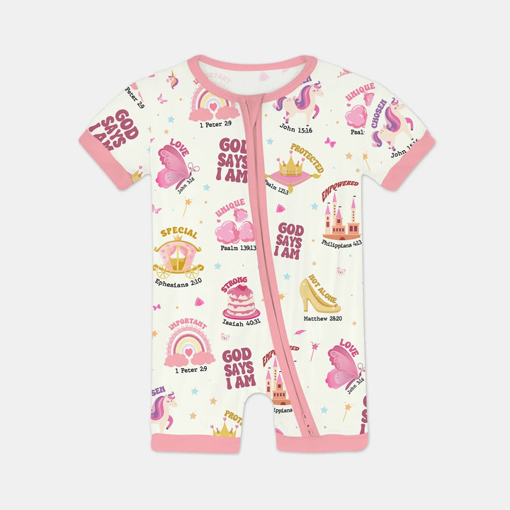 God Says I Am Girl Shorty Zippy - Zumbamboo