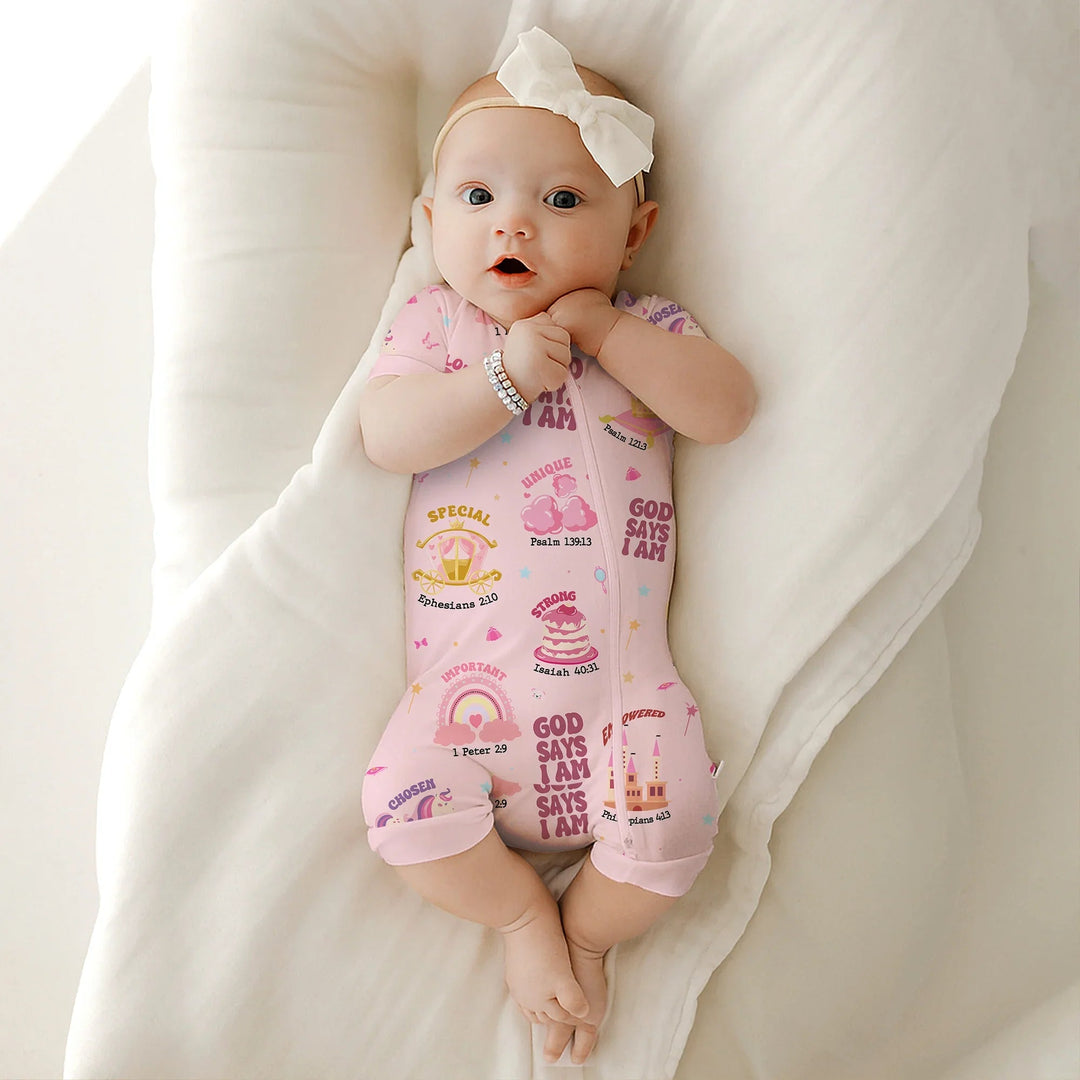 God Says I Am Girl Shorty Zippy - Zumbamboo