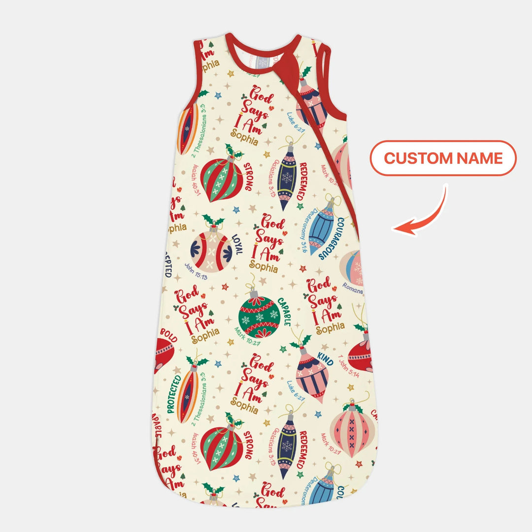 God Says I Am Joyful Christmas Sleep Bag For Baby - Zumbamboo