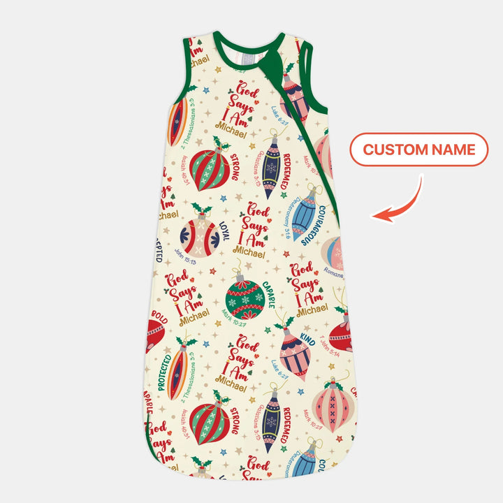 God Says I Am Joyful Christmas Sleep Bag For Baby - Zumbamboo