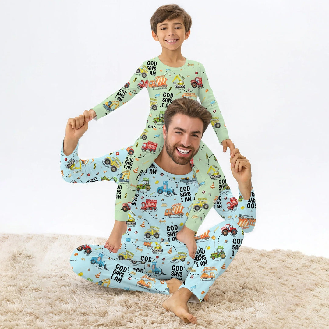 God Says I am Men's Pajama Set - Zumbamboo