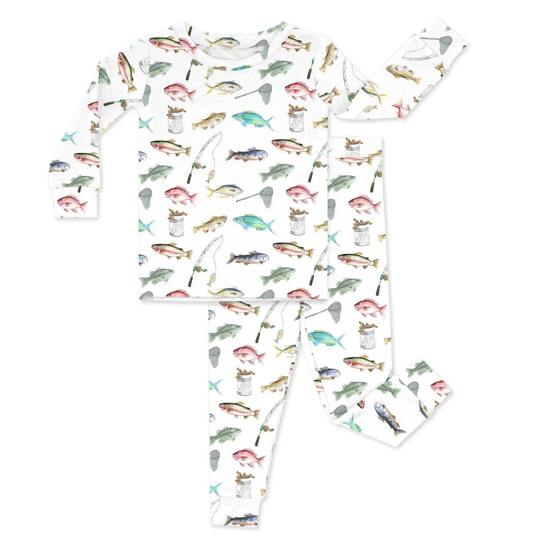 Gone Fishing Two Piece Pajama Set - Zumbamboo
