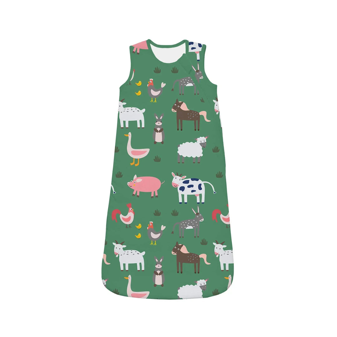 Green Farm Animals Sleep Bag Seasonless 1.0 TOG - Zumbamboo