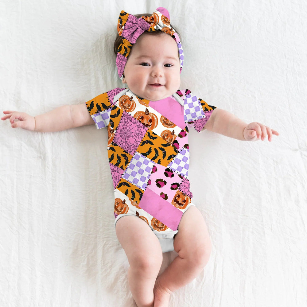 Halloween Patchwork Bodysuit - Zumbamboo