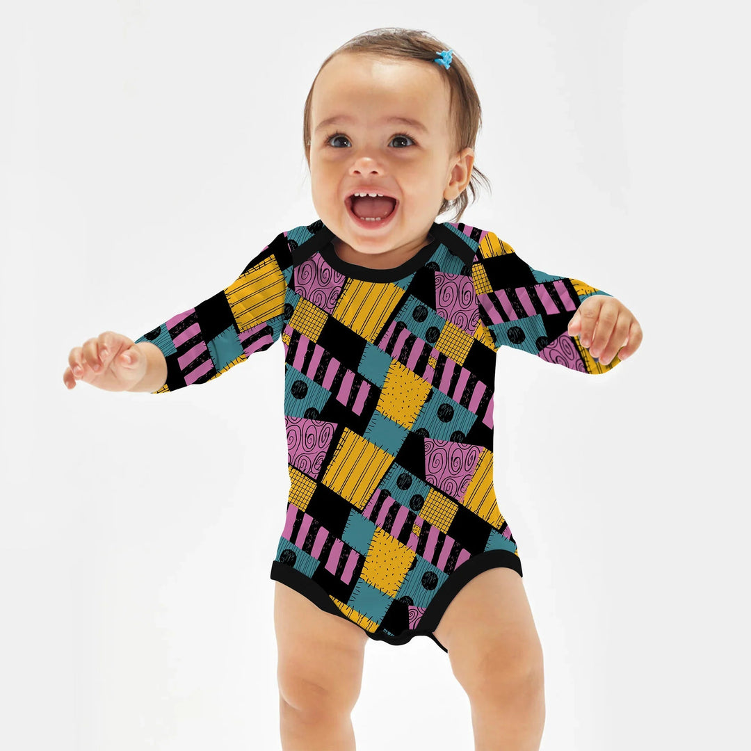 Halloween Patchwork Cartoon Bodysuit - Zumbamboo