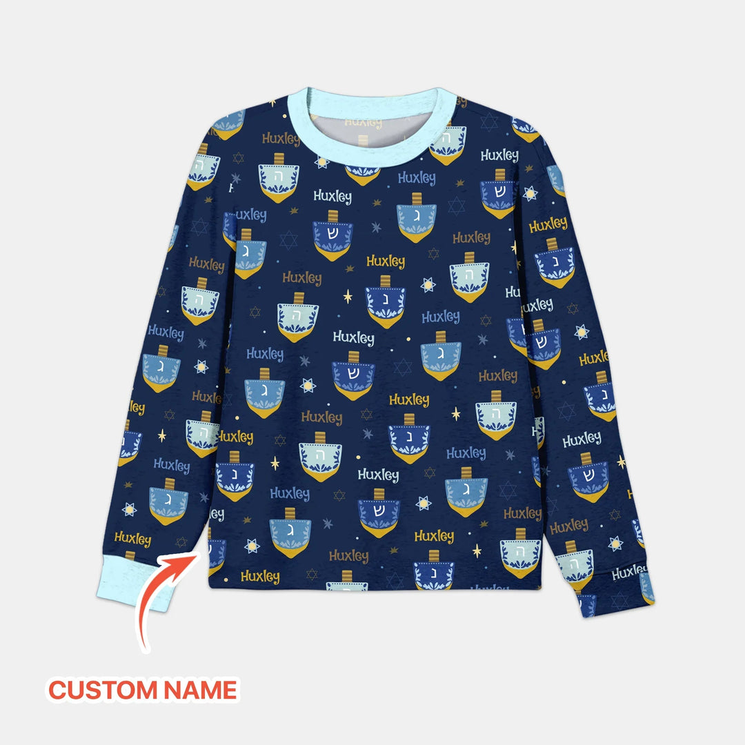 Hanukkah Dreidels Men's Pajama Set - Zumbamboo