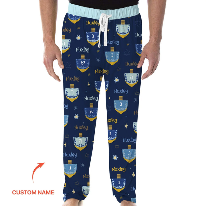 Hanukkah Dreidels Men's Pajama Set - Zumbamboo