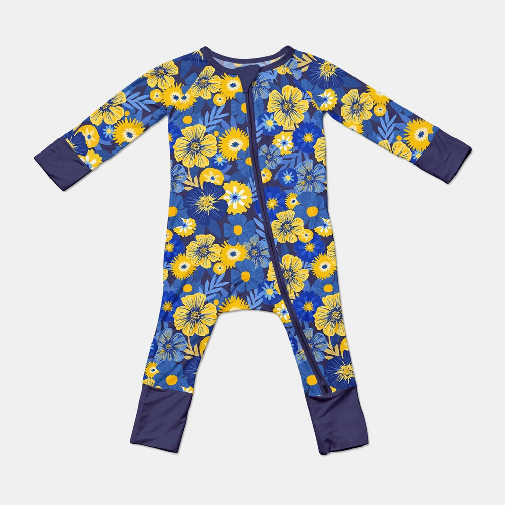 Hanukkah Little Flowers Girl Convertible Zippy - Zumbamboo
