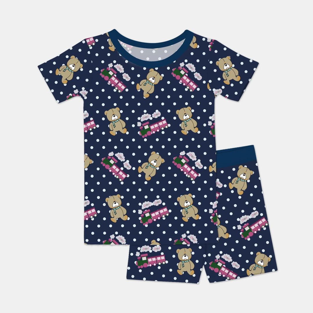 Huntrix Choo Choo Two Piece Short Sleeve Shorts Pajama Set - Zumbamboo