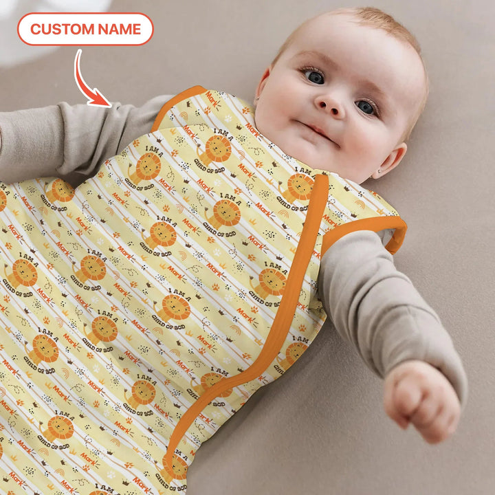 I Am A Child Of God Custom Name Boy Sleep Bag - Zumbamboo