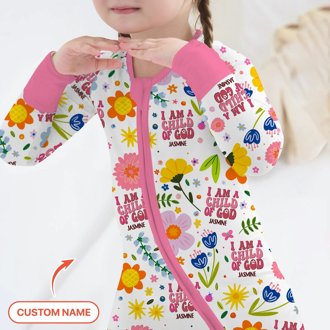 I Am A Child Of God Custom Name Girl Convertible Zippy - Zumbamboo