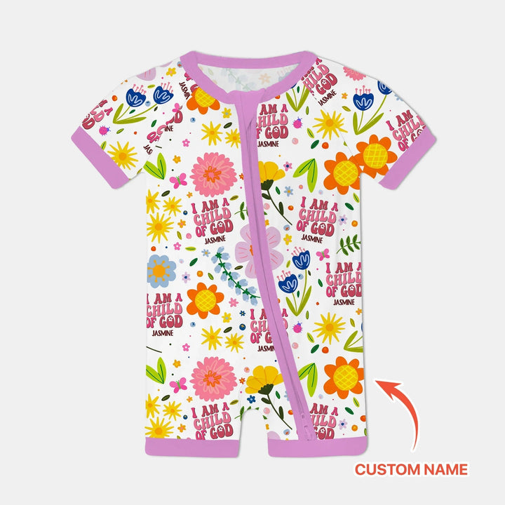 I Am A Child Of God Custom Name Girl Shorty Zippy - Zumbamboo