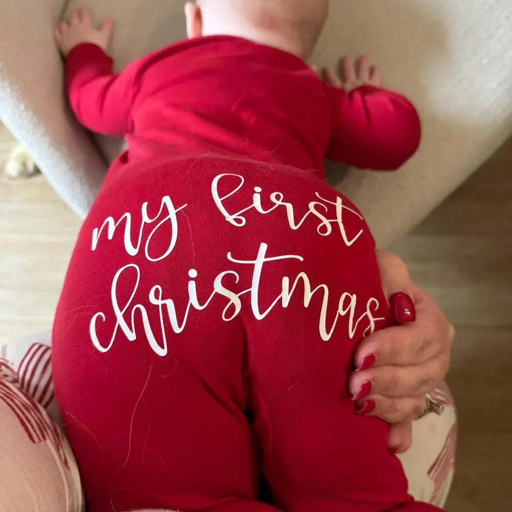 Custom Name My First Christmas Convertible Zippy , Custom Name My First Christmas Convertible Zippy - 0-3M