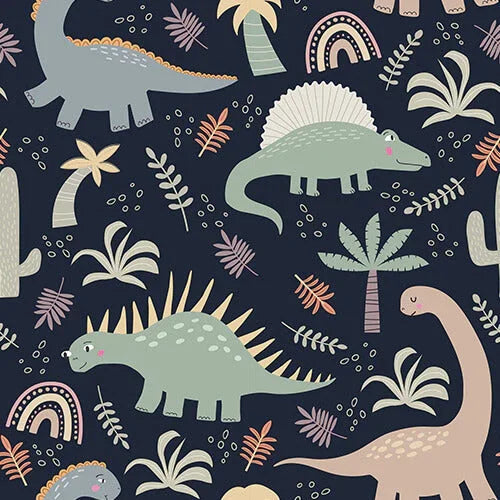 Navy Jurassic Jungle Shorty Zippered Romper , Navy Jurassic Jungle Shorty Zippered Romper - 0-3M