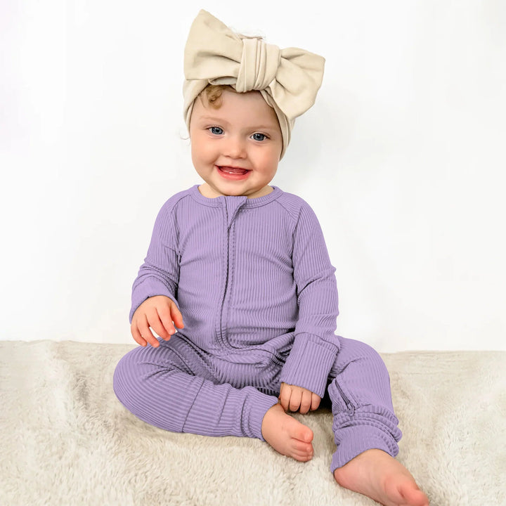 Lavender Ribbed Convertible Zippy - Zumbamboo