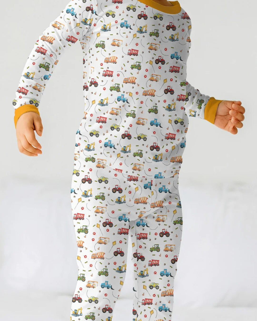 Little Construction Heroes Two Piece Long Sleeve Pajama Set - Zumbamboo
