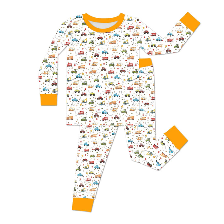 Little Construction Heroes Two Piece Long Sleeve Pajama Set - Zumbamboo