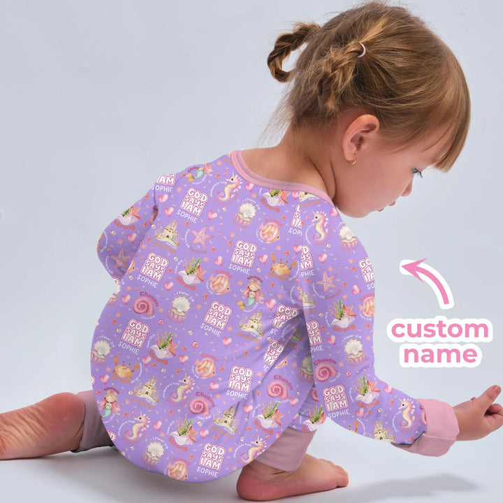 Mermaid God Says I Am Custom Name Convertible Zippy - Zumbamboo