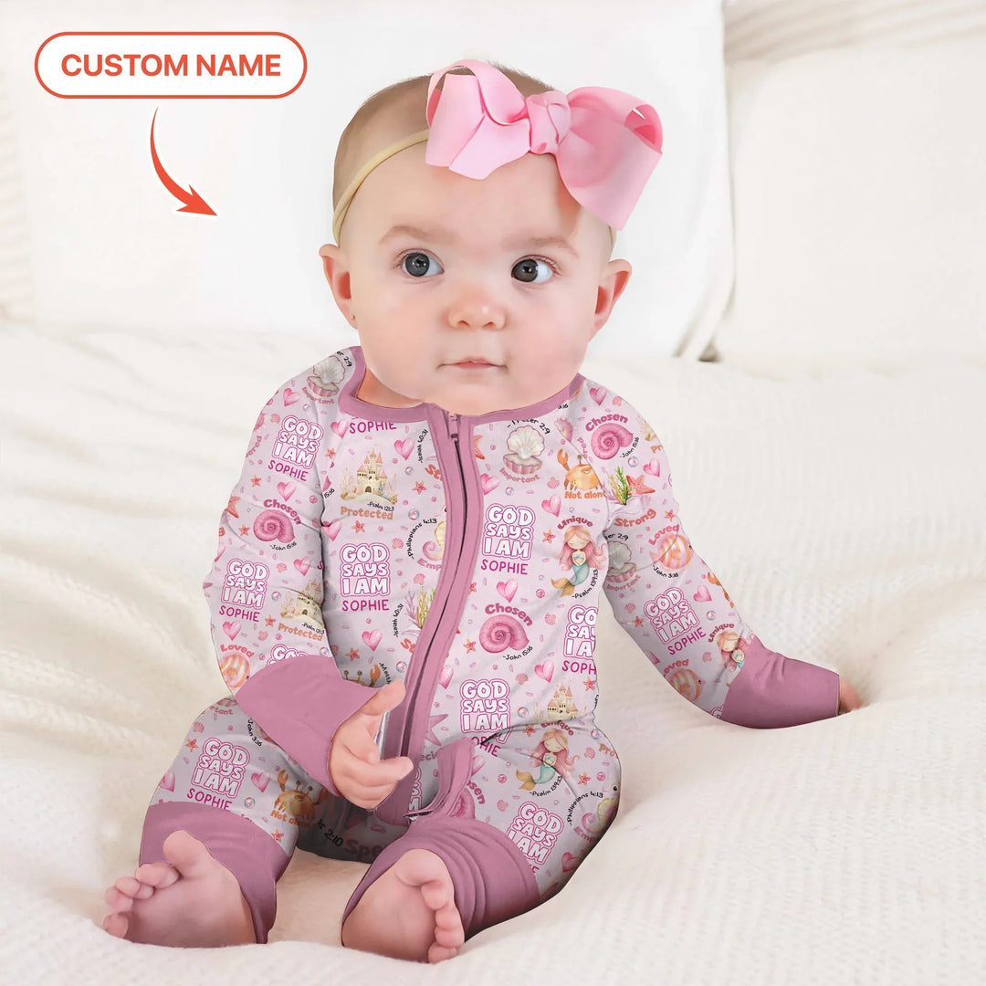 Mermaid God Says I Am Custom Name Convertible Zippy - Zumbamboo