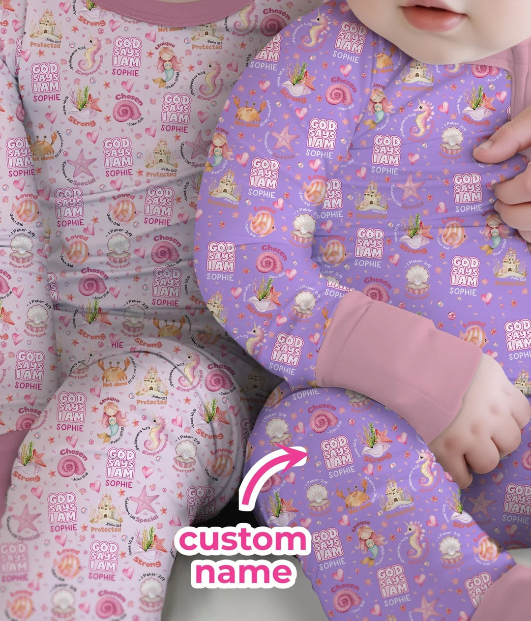 Mermaid God Says I Am Custom Name Convertible Zippy - Zumbamboo