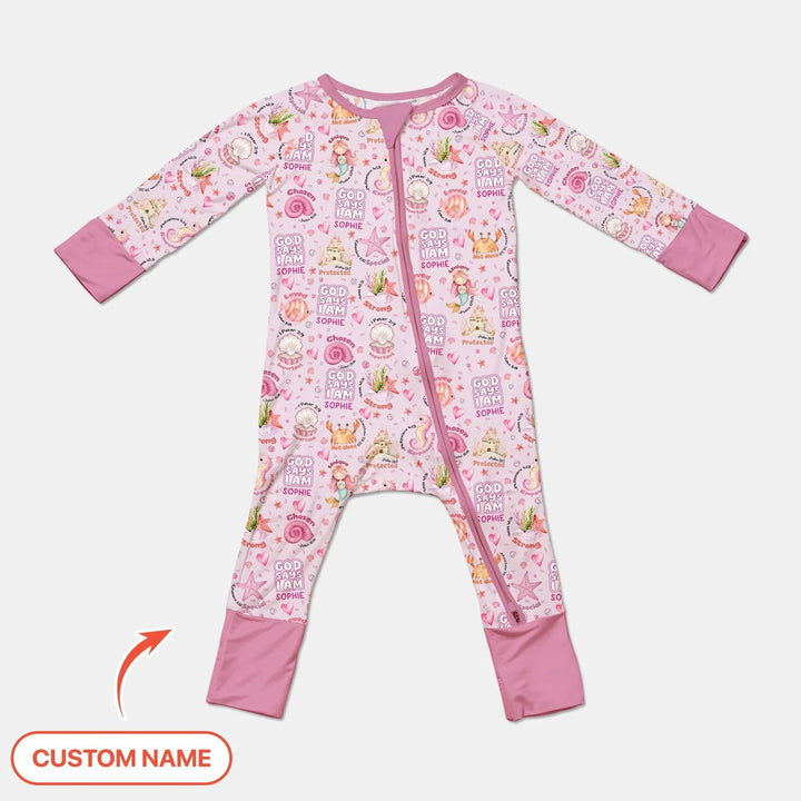 Mermaid God Says I Am Custom Name Convertible Zippy - Zumbamboo