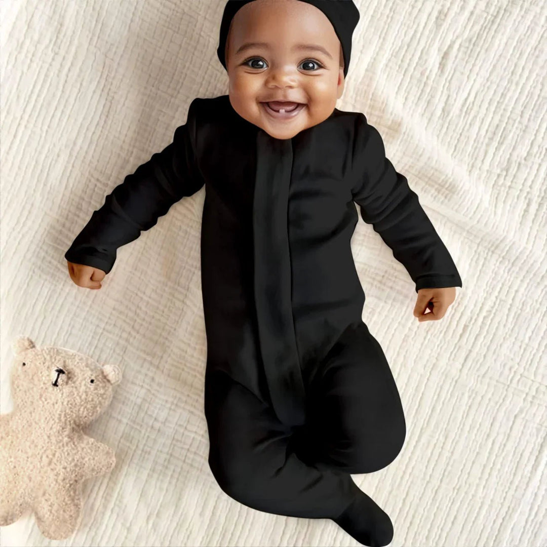 Midnight Magnetic Footie Romper - Zumbamboo