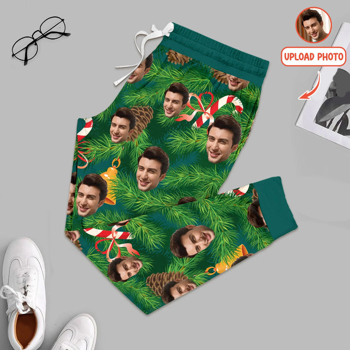 Custom Photo Christmas Men's Pajama Set , Custom Photo Christmas Men's Pajama Set - Only Pants / XS