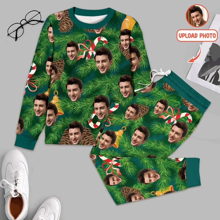 Custom Photo Christmas Men's Pajama Set , Custom Photo Christmas Men's Pajama Set - Combo Shirt & Pants / XS