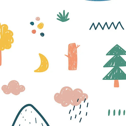 Mountains Trees Clouds Shorty Zippered Romper , Mountains Trees Clouds Shorty Zippered Romper - 0-3M