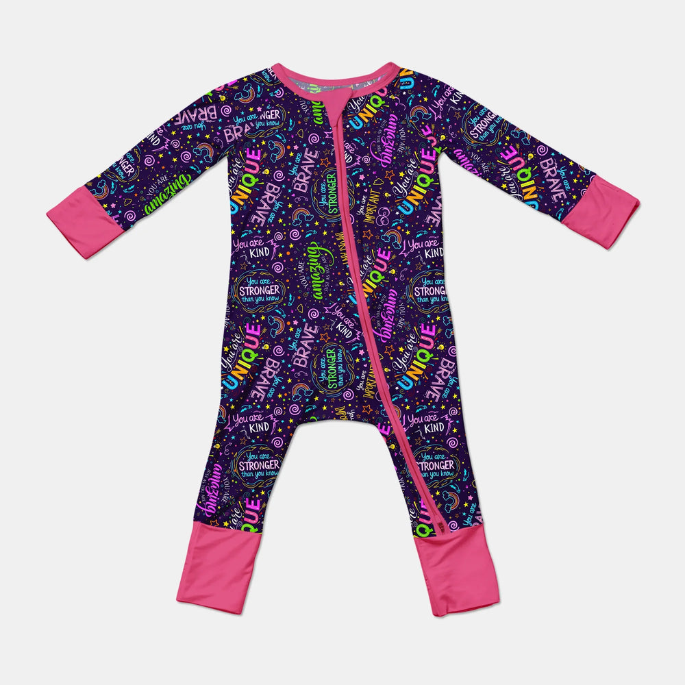 Rainbow Affirmations Convertible Zippy , Rainbow Affirmations Convertible Zippy - 0-3M