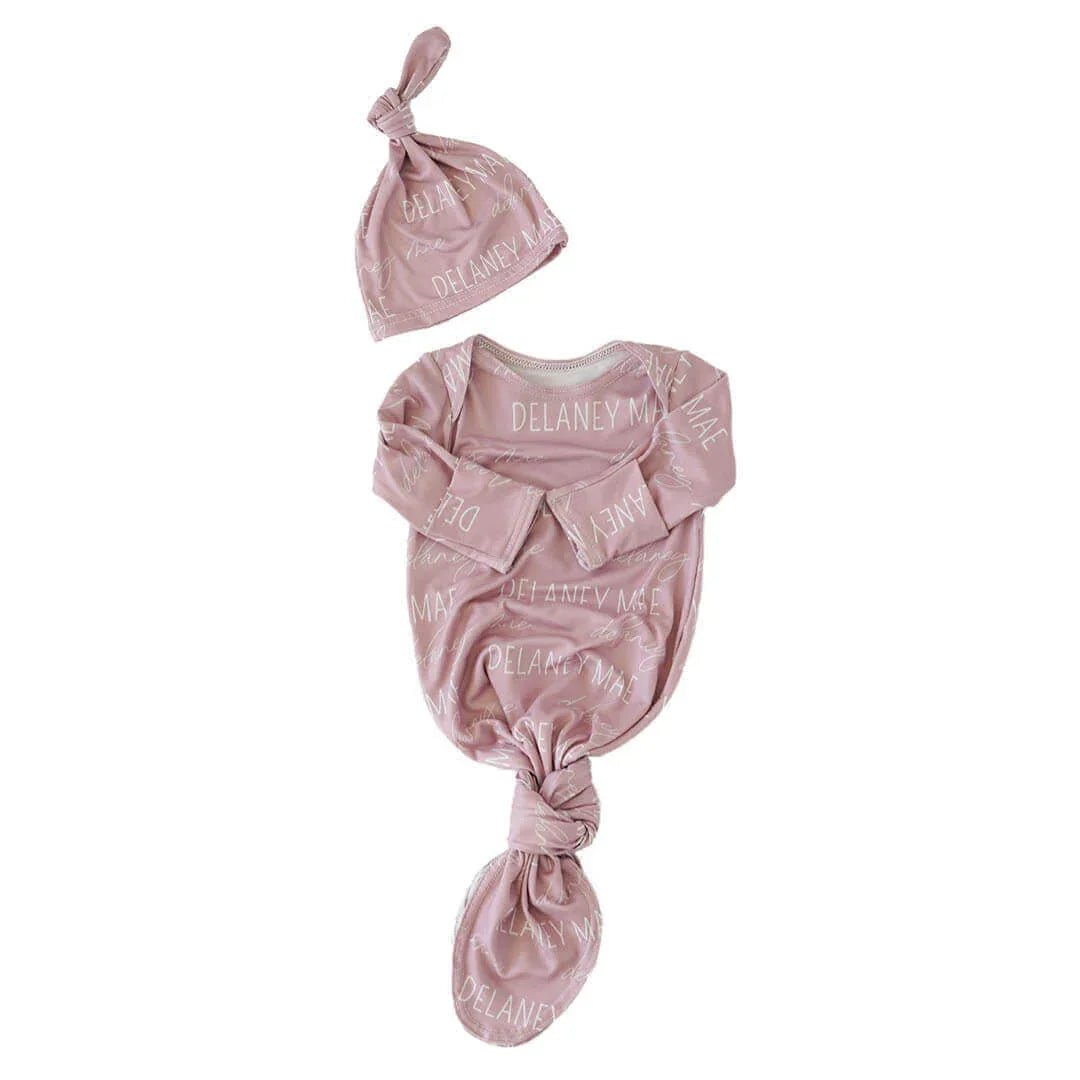 Personalized Baby Name Knot Gown - Zumbamboo