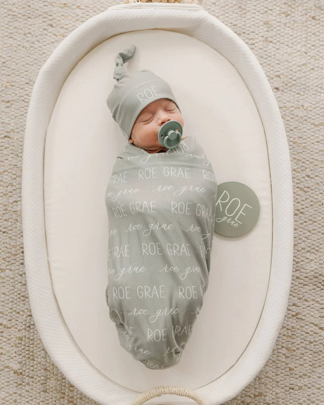 Personalized Baby Name Swaddle Blanket Block & Script - Zumbamboo