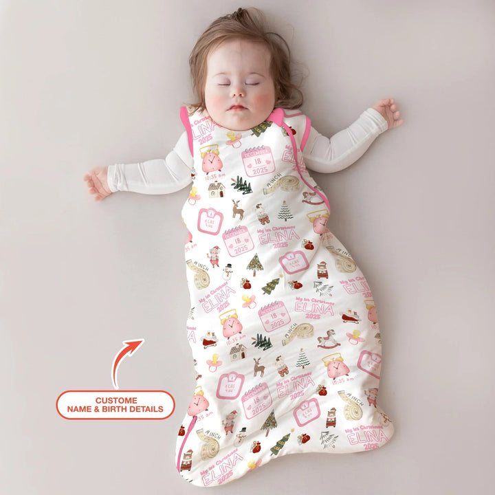Personalized Baby's First Christmas Sleep Bag - Zumbamboo