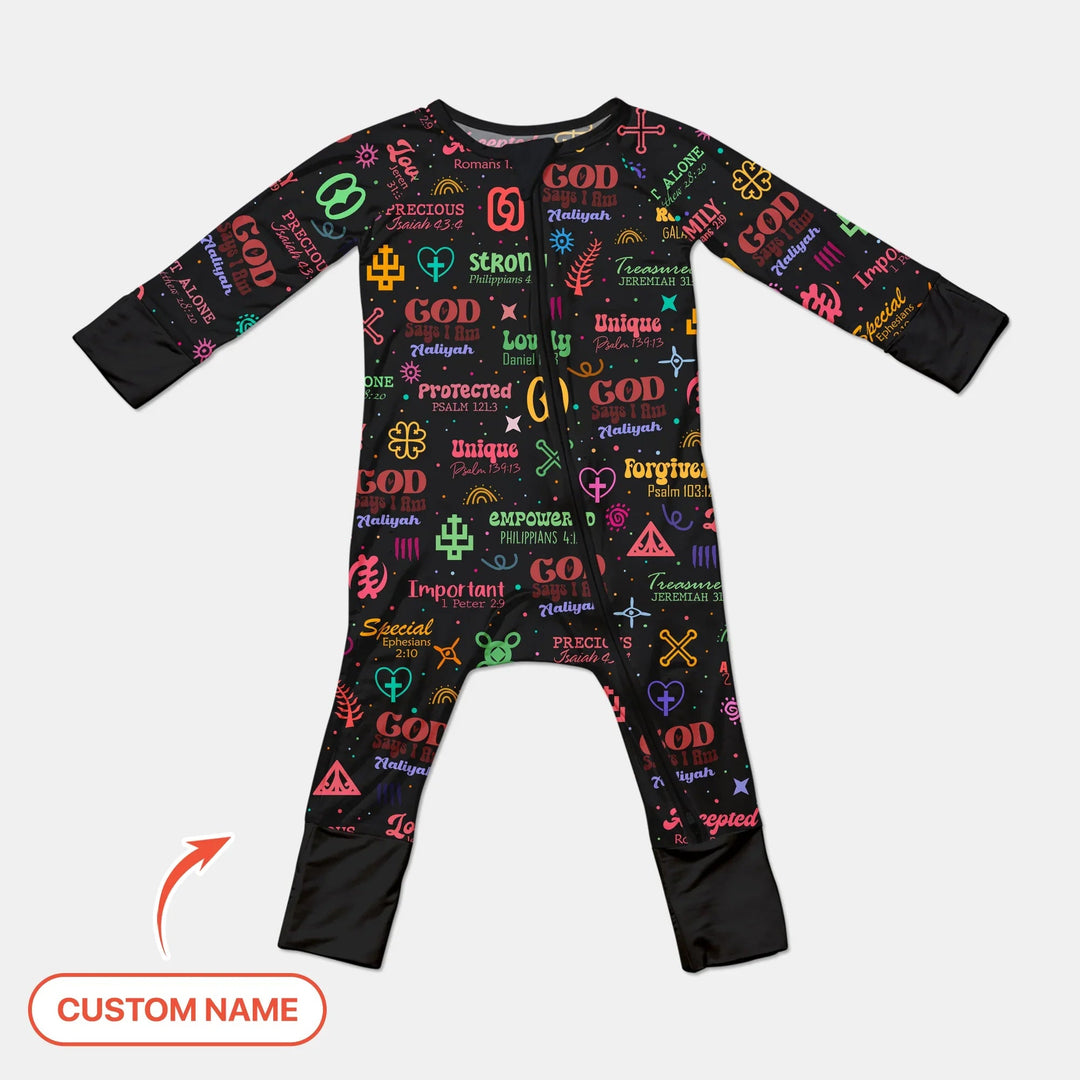 Personalized God Says I Am Custom Name Convertible Zippy - Zumbamboo