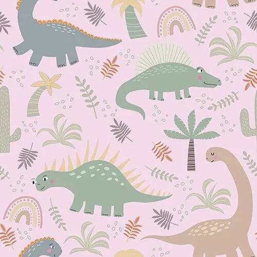 Pink Jurassic Jungle Two Piece Short Sleeve Pajama Set - Zumbamboo