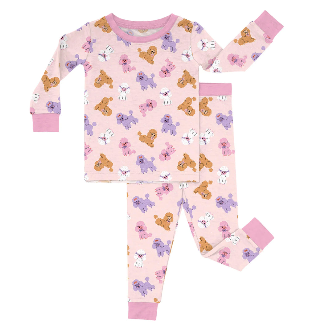 Pink Poodles Two Piece Pajama Set