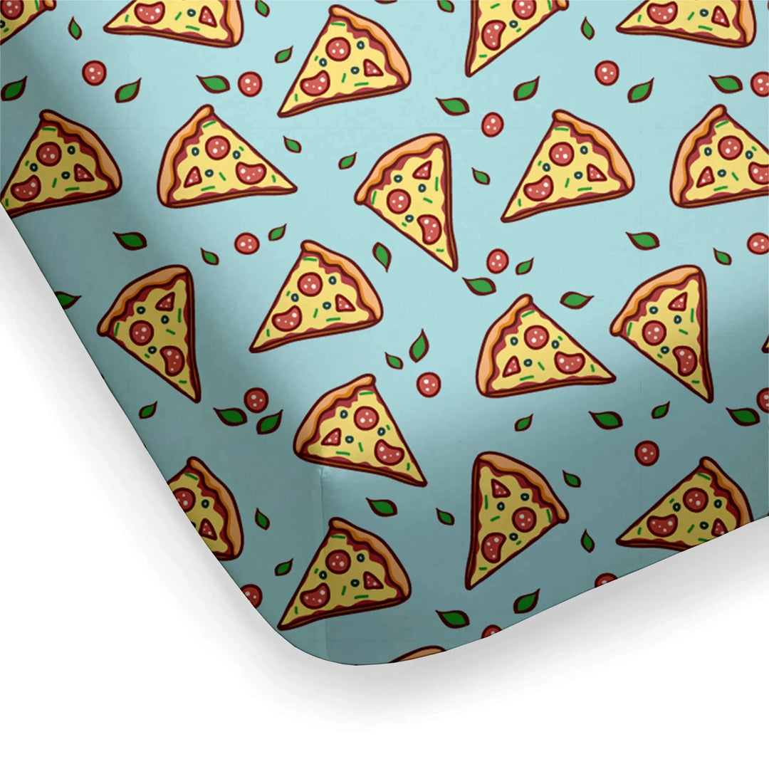 Pizza Doodle Fitted Crib Sheet - Zumbamboo