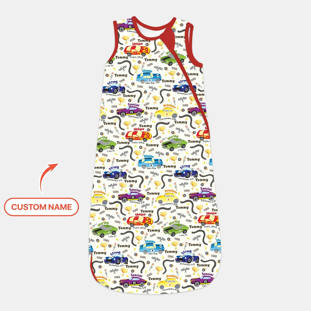 Racing Fun God Says I Am Custom Name Sleep Bag - Zumbamboo