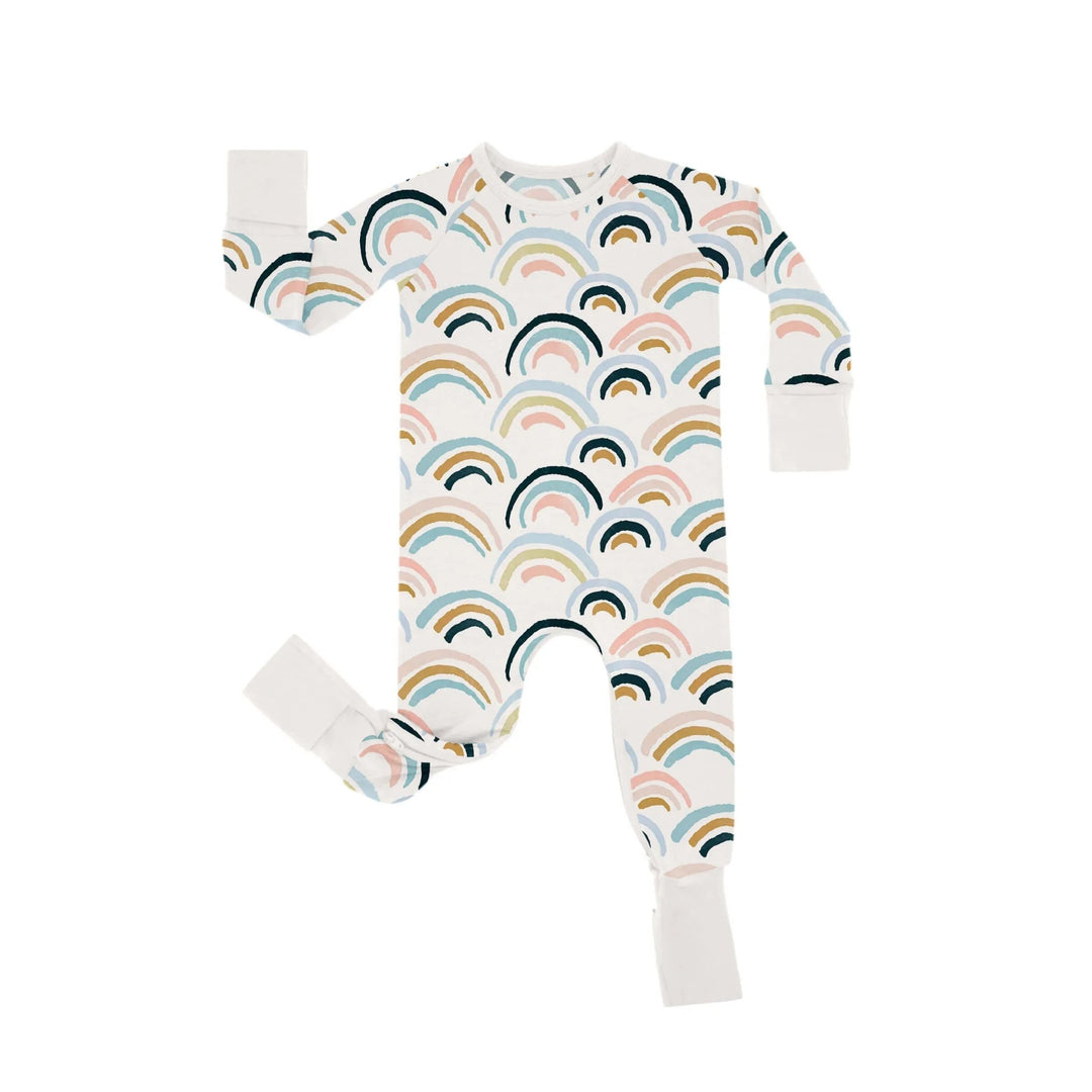 Rainbows Crescent Zippered Romper - Zumbamboo