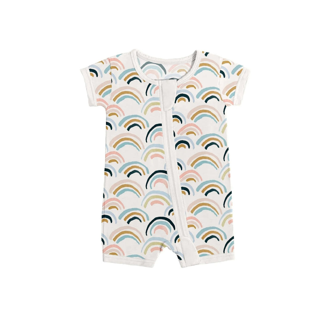 Rainbows Shorty Zippered Romper - Zumbamboo